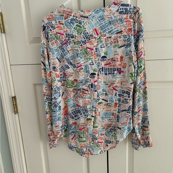 Anthropologie Maeve “Cartographer” London Map Button Down Blouse - Picture 5 of 5